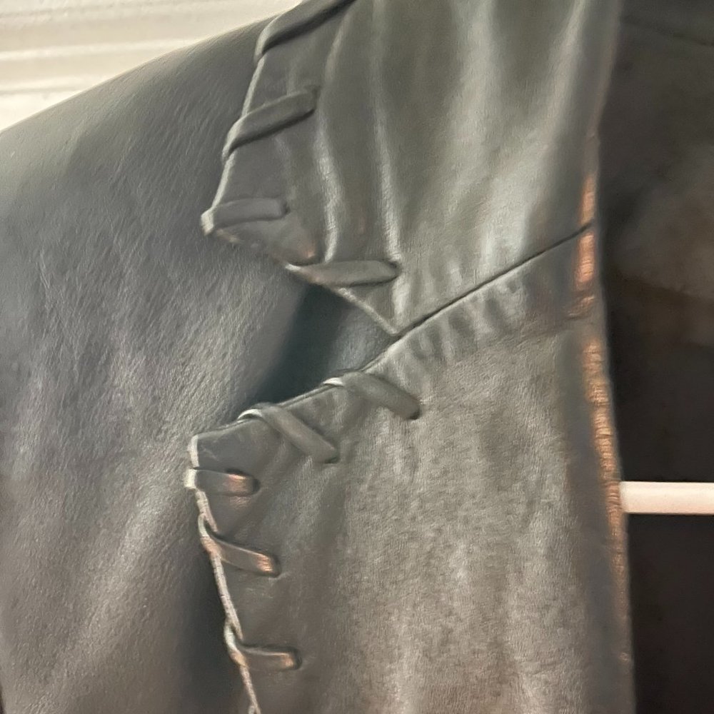 Leather blazer